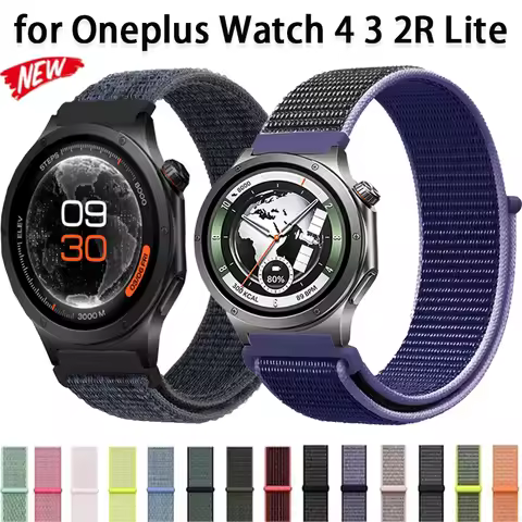 20mm 22mm Sport Nylon Loop Strap for Oneplus Watch 4 3 2R Lite Bracelet OPPO Watch S X3 X2 Wristband