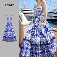 Lovito Casual Dress Spring/summer Dress for Women LBL30171
