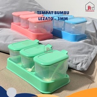 Lezato Spice Jar with 3 Spoons Plastic Spice Jar Box Spice Container/ Kitchen Spice Jar/ Spice Jar/