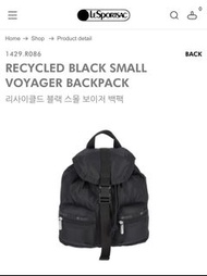 Lesportsac Small Voyager backpack 黑色小背包