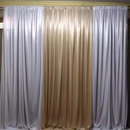 (ALREADY SEWN) DECORATION CLOTH BACKDROP CURTAIN T4M X L2, BIRTHDAY EVENT BACKDROP3m, PROPOSAL, AQIQ