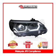 BMW 5 SERIES E60 2008-2011 PROJECTOR HID LO-BEAM LED HEXAGON ANGLE EYES HEADLAMP LAMPU DEPAN COMPITA