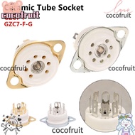 COCOFRUIT 1Pcs Ceramic Tube Socket, DIY 7Pin B7G Valve Base,  PCB Mount Tin-Plated GZC7-F GZC7-F-G f