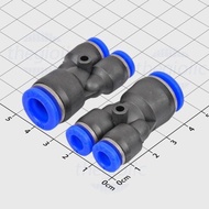 [3 Pieces]- PW10-6 Y-Tube Pneumatic Connector 10mm to 6-6mm