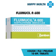 FLUIMUCIL A 600mg (Exp: May 2027) EFFERVESCENT TABLETS ZAMBON - RELIEF PHLEGM / CLEAR MUCUS [OTC PAC