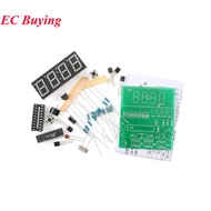 4 Bit Digital Electronic Clock DIY Kit C51 Teaching Training Parts 4Bit Digital Tube Clock 4.5V-6V P