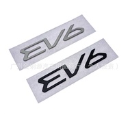 EV6 Car Logo Suitable for Kia EV6 Aluminum Alloy Labeling Modified English Trunk Nameplate Car Stick