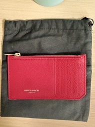 Saint Laurent zip card holder 經典卡片套零錢包