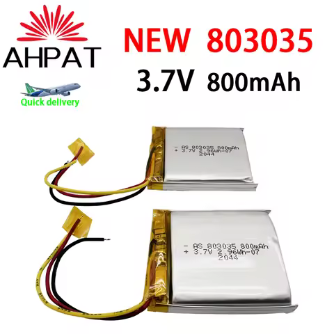 803035 Polymer Battery 800mAh 3.7V Li-ion Batteries for Smart Bracelet Bluetooth Headset Keyboard To
