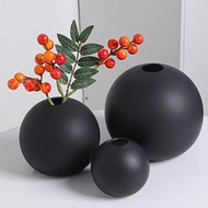[Kesoto1] Planter Flower Pot Holiday Ceramic Round Flower Vase Plant Pot Holder for Indoor