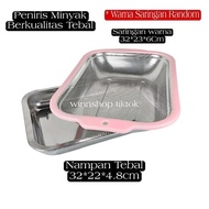 PROMO WS1 Alat Peniris Minyak Bawang Gorengan Lengkap Nampan Berkualitas TEBAL Saringan Segi Warna K