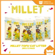 KAWANKU Millet Tofu Cat Litter 6L/2KG 5Packs Combo 小米猫砂5包套装