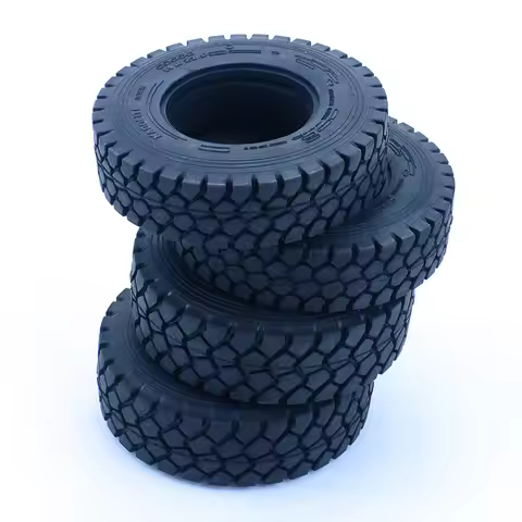 2pcs RC Dump Truck Simulation Rubber Tire 23/28mm Width Tyre for 1/14 Tamiya SCANIA 770S R620 VOLVO