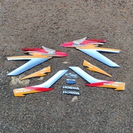 MERAH Striping Honda win 1997 Lis RED ORANGE Body Honda Win 100 97 98 Sticker Polet Body Fullset Hon