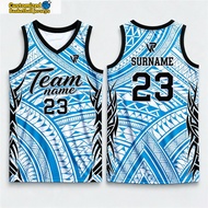 Men Basketball Sando Jersey V Neck Sleeveless 3D Tribal Print Sports Jersey Full Sublimation Breatha
