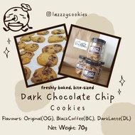 [lazzzycookies] *Freshly Baked* Dark Chocolate Chip Cookies-70g (3 Flavours Available)