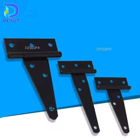2/3/4/5/6/8/10/12Inches Black Paint T Shape Triangle Hinge Cabinet Shed Wooden Door Gate Hinges Hard