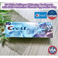 ☆ Crest® 3D White Brilliance Whitening Toothpaste with Stain Protection Vibrant Peppermint 116130g ย