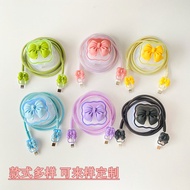 Candy Color Silicone Charger Case Protector Sleeve Cable Winding Compatible with iPhone 40w Charger 