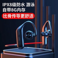私模IPX8級專業防水游泳無線藍牙耳機掛耳式超長續航運動跨境爆款