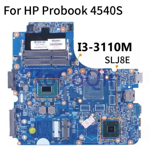 For HP Probook 4540S Notebook Mainboard SR0N2 I3-3110M 712921-001 718066-001 SLJ8E DDR3 Laptop Mothe
