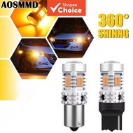 Aosmmd 2pcs Canbus No Hyper Flash Amber LED Turn Signal Bulb Ba15s Bau15s 1156 P21w Py21w 7440 W21w
