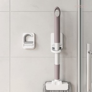 KISSCA 3Pcs Broom Holder, Plastic Self-adhesive Mop Hanger, Multi-Purpose Wall Mounted Space Saving 