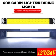 Aitemay 12V-24V Car Interior Light 54/87/108SMD COB Readling Light Car Dome Light LED Panel Light Bu
