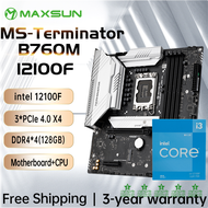 [kkde] Maxsun Gaming Moederbord Kit Terminator B760M D4 Moederbord Met Cpu Intel I3 12100F [Zonder Koeler] Computer Componenten Nieuwe