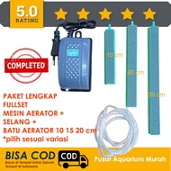 Pusat Aquarium Lengkap 1 Set Mesin Aerator Aquarium Batu Gelembung Udara Akuarium Panjang Ikan Chann