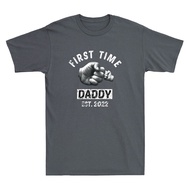 First Time Daddy New Dad Est. 2022 Funny Father's Day Gift Novelty Men's T-Shirt