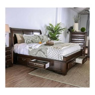 Dipan Tempat Tidur Minimalis Kayu Jati BerLaci Depan Samping