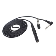 [LIX1] 3M/ 10 Feet Instrument Guitar Audio Cable 1/4-Inch 6.35mm Straight to Right Angle Plug Black 