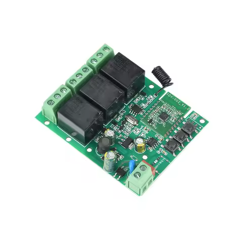 AC 90-260V/DC5V-32V 3-Ch Self-Locking Intelligent Wifi Bluetooth Relay Module Supports 433Mhz RF Rem