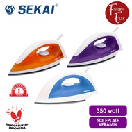 MERAH SEKAI Premium Dry Iron DI - 888 Ceramic Plate Ceramic Plate Non-Stick Scratch Red