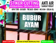 STIKER GEROBAK KACA BUBUR AYAM