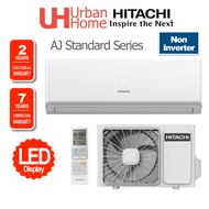 Hitachi AirCond R32 Standard Non Inverter Air Conditioner (1.0HP - 2.5HP) RAK-AJ10PCASM/AJ13PCASM/AJ