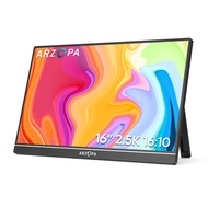 ARZOPA Z1RC, 16" 2.5K Portable Monitor, 2560x1600 HDR Kickstand Mornitor, 500nits 8bit QHD USB-C HDM