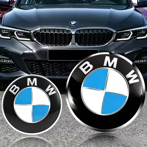 Car 74mm 82mm Front Hood Emblem Logo Rear Trunk Badge for BMW E30 E38 E39 E46 E60 E61 E90 X1 X3 X4 X