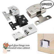 UMISTYDREAM9IQ0 Glass Clip Hinge, Metal Furniture Accessories Glass Door Clamp, Multifunctional Hing