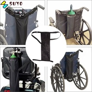 SUYO Storage Bag, Black 600D  Cloth Oxygen Cylinder Pannier Bag, Portable Wheelchair Oxygen Tank Bag Wheelchair