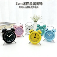 Mini Small 5cm Metal Alarm Clock Cute Creative Novelty Handle Clock Can Add Alarm Clock