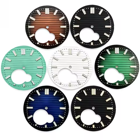 30.5mm 8N24 Horizon Embossed Hollow Watch Dial 41mm Case No logo For PP Natilus Miyota 8N24 Automati