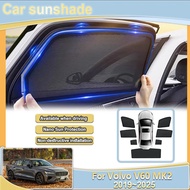 For Volvo V60 Accessories MK2 2019~2025 Car Mesh Visor Window Windshield Cover Sunscreen Curtains UV