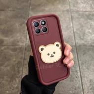 Casing Honor X6C HonorX6C Phone Case New Design Cute Cartoon Bear Doll Silicone Lens Protection Soft