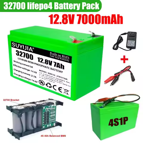 New 4S1P 12.8V 7000mAh 32700 Lifepo4 Battery Pack for Electric Boats and Uninterruptible Power Suppl