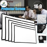 BJ Projector Curtains 60 72 84 100 120 150 inch Accessories Easily Install Projection Screen