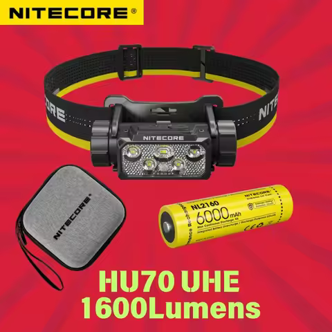 NITECORE HC70 UHE 1600Lumens USB-C Rechargeable Headlamp Max Beam Distance 156M White+Red Light With