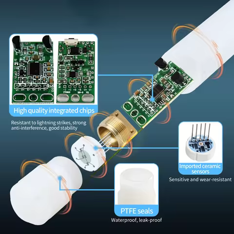 Submersible Anti-corrosive Water Level Sensor 4-20ma 0-10V RS485 Liquid Water Level Transmitter 0-10