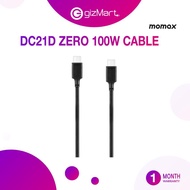MOMAX DC21 ZERO 100W TYPE-C TO TYPE-C CABLE 1M 5A